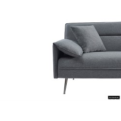 canapé-lit, Sivas, beige, gris, canapé convertible, mousse froide, bois d’eucalyptus, canapé gain de place, couchage d’appoint