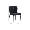 Chaise Lisa Bouclé Gris Foncé – 85×50×62 cm, tissu bouclé & pieds métal