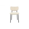 Chaise Antura Beige Ote Lisa – tissu & métal, 77×46×53 cm