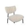 Chaise Antura Beige Ote Lisa – tissu & métal, 77×46×53 cm