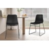 Chaise Marie PP Noire – 81×52×44 cm, légère & durable, lot de 2