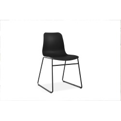 Chaise Marie PP Noire – 81×52×44 cm, légère & durable, lot de 2