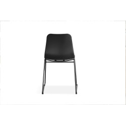 Chaise Marie PP Noire – 81×52×44 cm, légère & durable, lot de 2