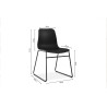 Chaise Marie PP Noire – 81×52×44 cm, légère & durable, lot de 2