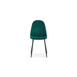 Chaise Boy Velours Vert – H 87 × L 49 × P 54 cm, confort & design