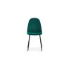 Chaise Boy Velours Vert – H 87 × L 49 × P 54 cm, confort & design
