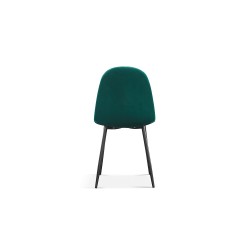 Chaise Boy Velours Vert – H 87 × L 49 × P 54 cm, confort & design