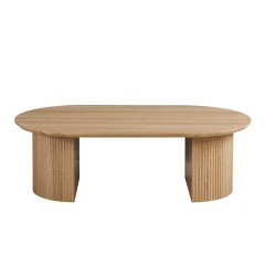 Table basse Lagos 120 cm ovale décor Chêne Naturel – MDF 25 mm
