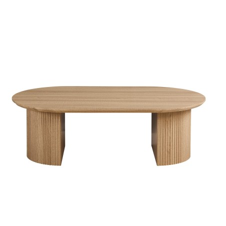 Table basse Lagos 120 cm ovale décor Chêne Naturel – MDF 25 mm