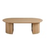 Table basse Lagos 120 cm ovale décor Chêne Naturel – MDF 25 mm