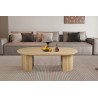 Table basse Lagos 120 cm ovale décor Chêne Naturel – MDF 25 mm