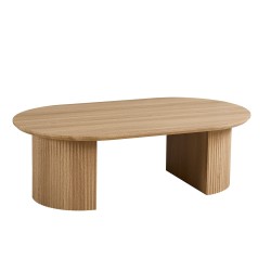 Table basse Lagos 120 cm ovale décor Chêne Naturel – MDF 25 mm