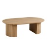 Table basse Lagos 120 cm ovale décor Chêne Naturel – MDF 25 mm