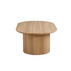 Table basse Lagos 120 cm ovale décor Chêne Naturel – MDF 25 mm