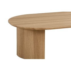Table basse Lagos 120 cm ovale décor Chêne Naturel – MDF 25 mm