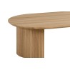 Table basse Lagos 120 cm ovale décor Chêne Naturel – MDF 25 mm