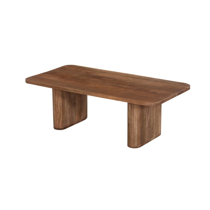 Table basse Jean Bois de manguier brun clair 120×60×40 cm – massif & robuste