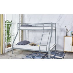 Lit superposé Trio AS121 métal gris – 3 couchages modulables