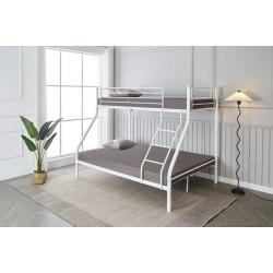 Lit superposé Trio OA-121 W 140×200 cm métal blanc