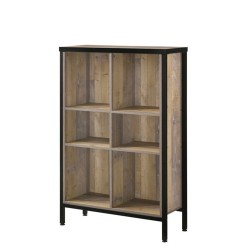 Bibliothèque MTL-32 imitation chêne 80 cm – 4 étagères ouvertes | Meuble design