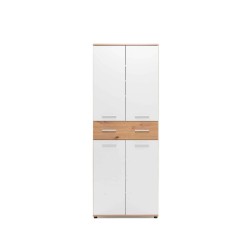 Armoire chaussures Jacky-42 70×185 cm – 24 paires | Chêne & blanc