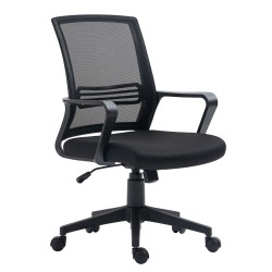 Chaise de bureau 8315M – Noir ou Blanc – Assise ergonomique réglable