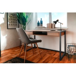 Bureau Denver 30 | Décor chêne artisan + anthracite | 120×60×75 cm