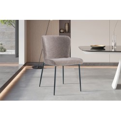 Chaise Lisa Tissu Fabb Raven Sand – 85 × 50 × 62 cm, élégante & confortable