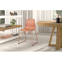 Chaise "Marie" PP Terracotta – 81×52×44 cm, légère & empilable